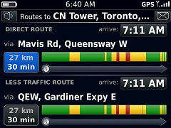 BlackBerry Traffic Apps