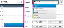 PlayBook Calendar