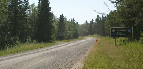 Arrowhead Trail entrance to parking