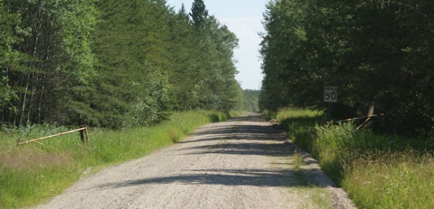 road after Riding Mountain East Gate