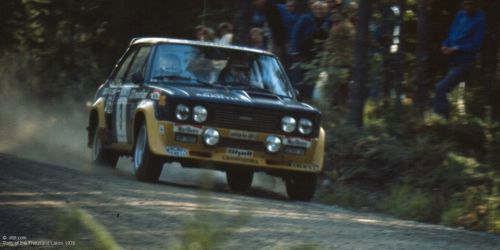 Fiat 131 No 3 Abarth on the track