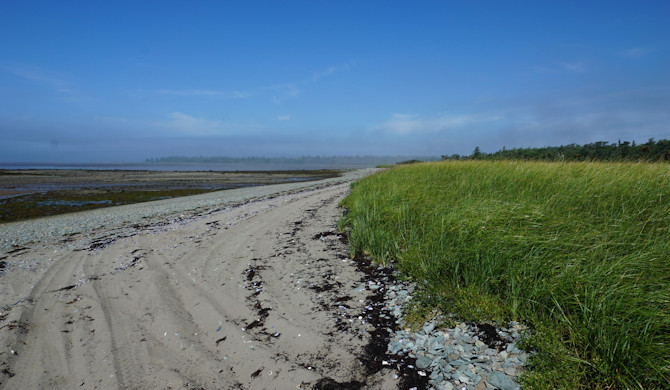 Sandy beach on Ross Island