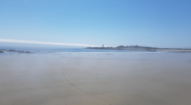 Fog approaching on Sandy Cove