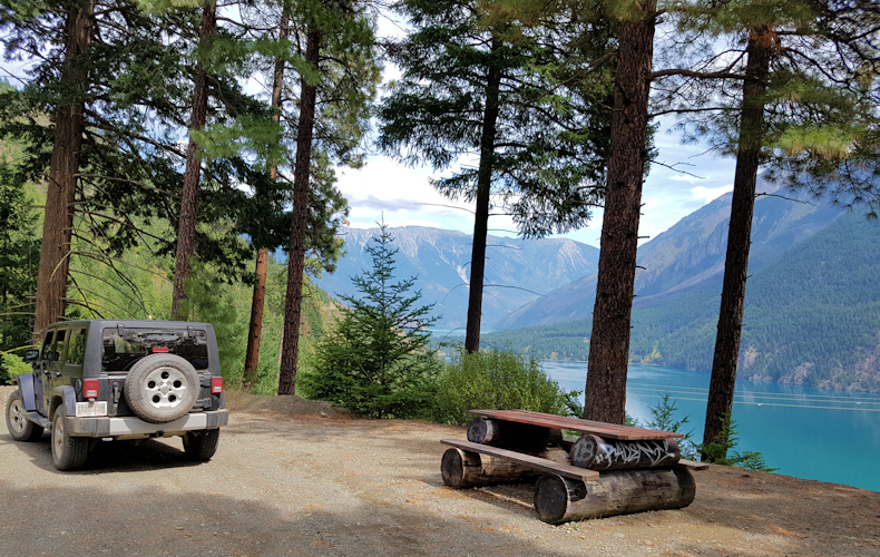 Highline Road along Anderson Lake 