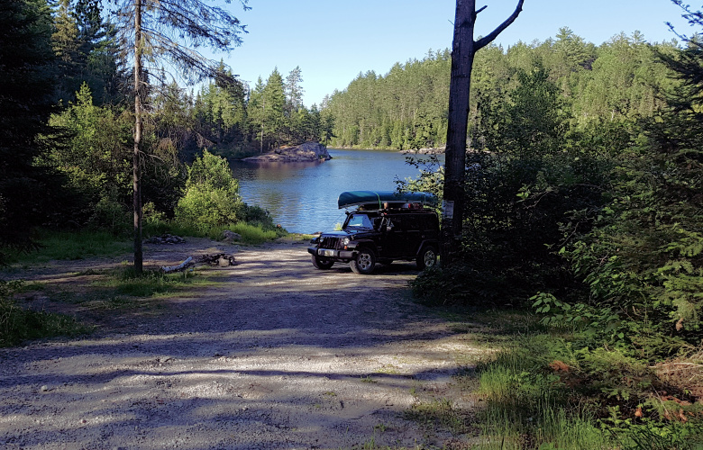 Camp on Thieving Bear Lake 