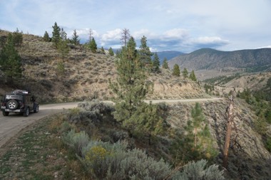 Road along mountain side 