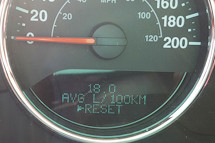 Gas display on Jeep speedometer 