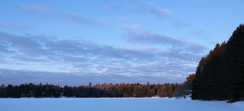 Sunrise over lake