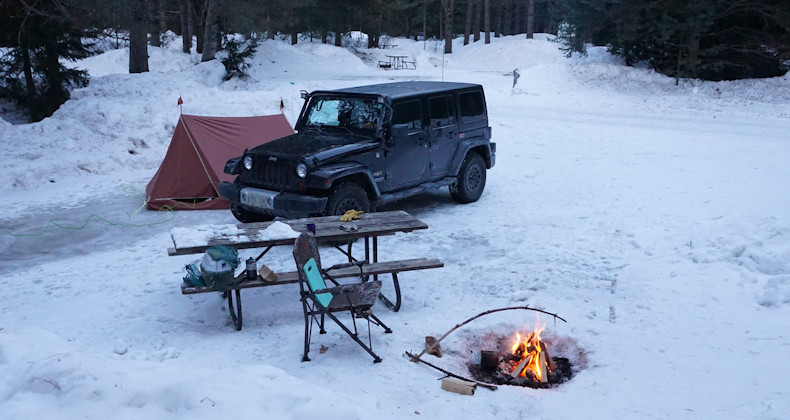 Winter Camping Mew Lake 2019