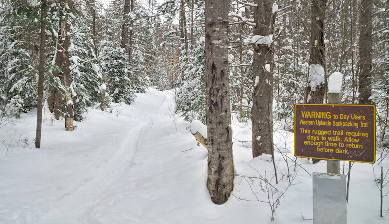 Western Upland Trail in WInter