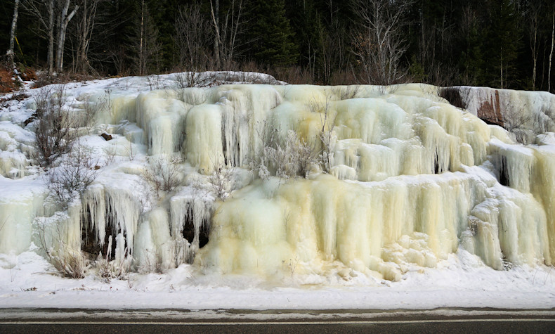 Algonquin Park ice formation along hwy 60