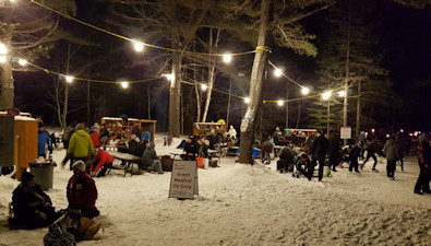 Getting ready for Arrowhead Skating at night 