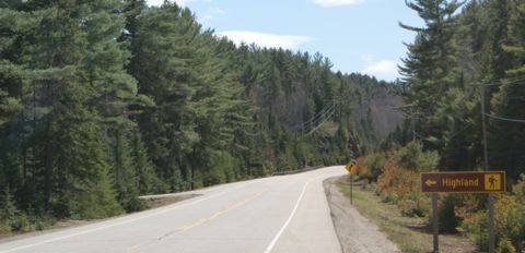 Highland Backpacking Trail entrace from hwy 60