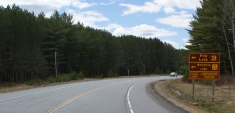 Pog Lake entrance from hwy 60