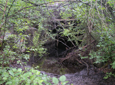 The mine entrance on Silverclaim Lake 