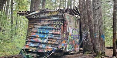 Train Wreck cars and art