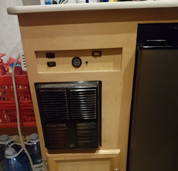 Built-in Atwood forced air heater 