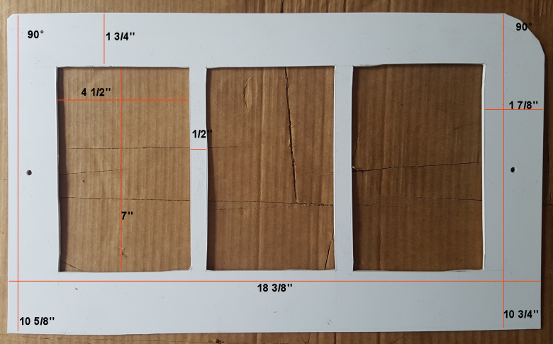 Window louvre frame size 