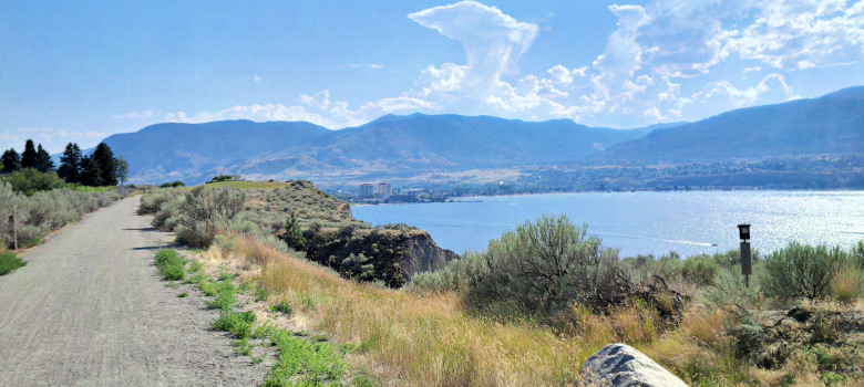 Penticton from bicycle path 