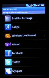 list of accounts 