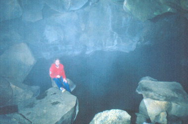 Hot spring below ground 