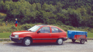 Optima with trailer 