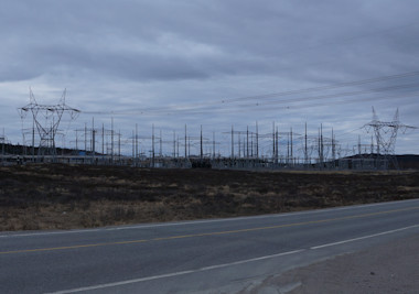 Hydro lines from Churchill Falls Generating Station