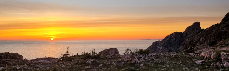 Sunset from Island Cove RV Park in La Scie